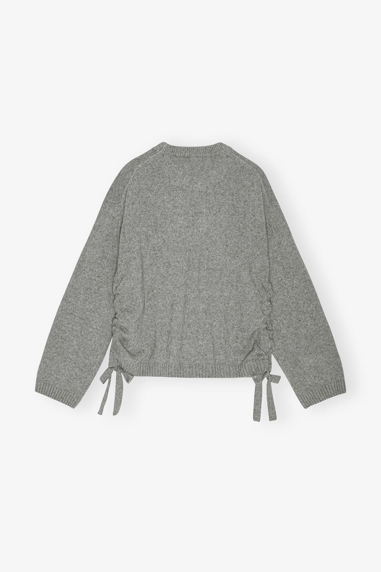 Grey Future Mixed Wool Oversized Sweater Product Image