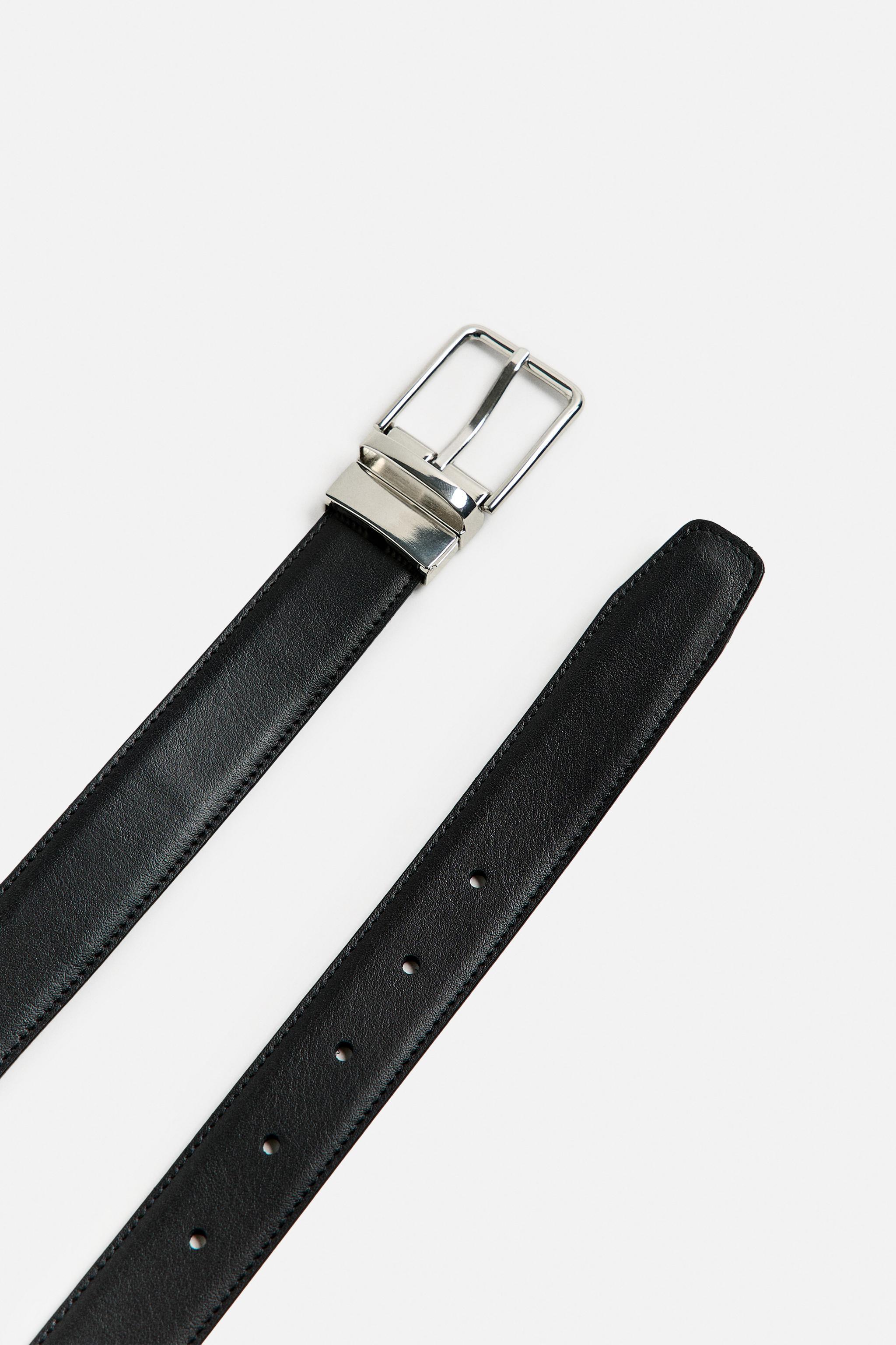 REVERSIBLE CONTRAST LEATHER BELT Product Image