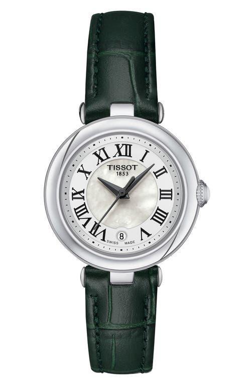 Tissot Womens Bellissima Quartz Analog Green Croco Leather Strap Watch Product Image