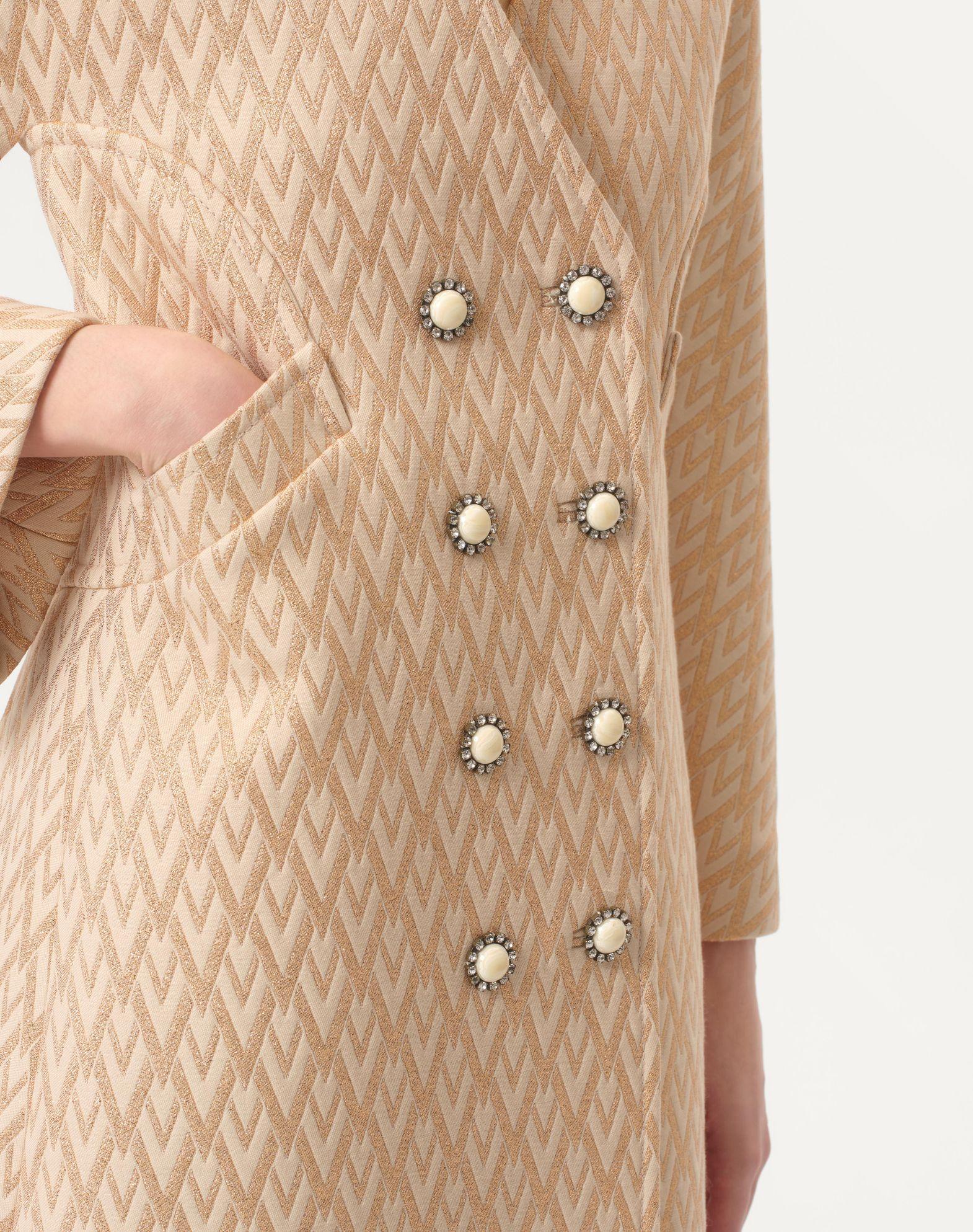 Lurex Jacquard Toute La V Coat  Product Image