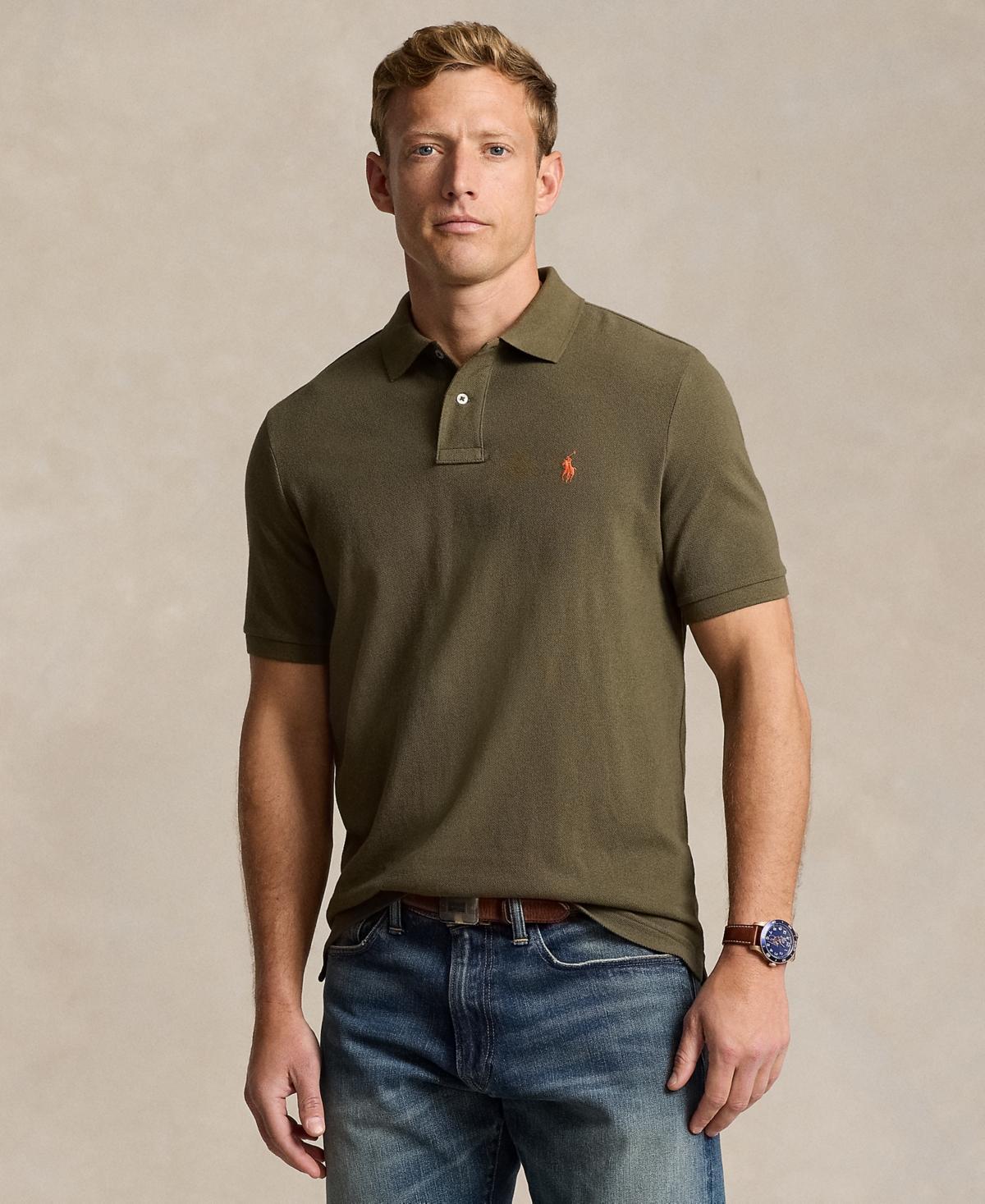 Polo Ralph Lauren Classic Fit Solid Cotton Mesh Polo Shirt Product Image