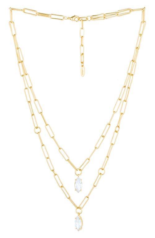 Ettika Double Layer Crystal Pendant Necklace, 18-20 Product Image