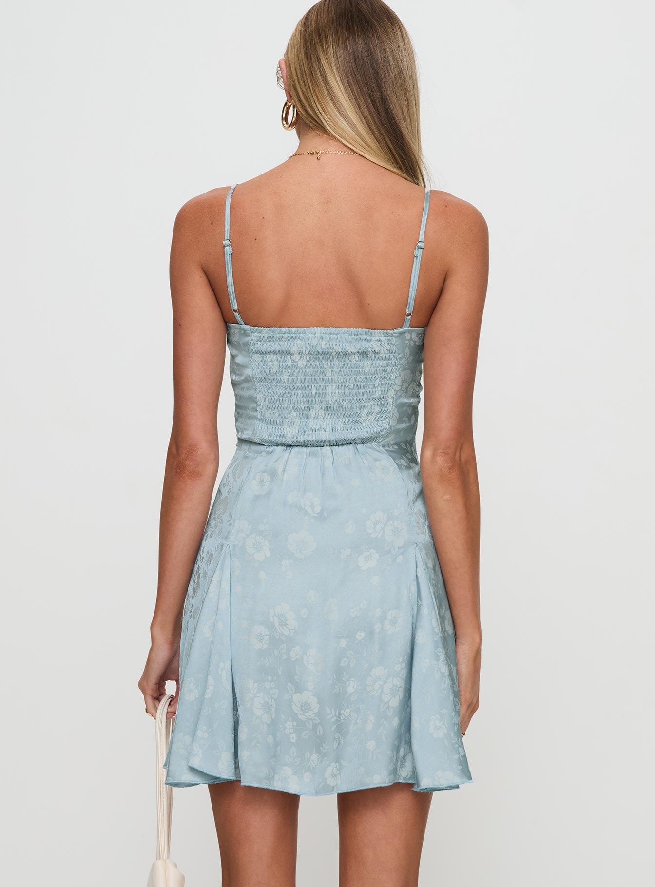 Bluebird Jacquard Mini Dress Blue Product Image