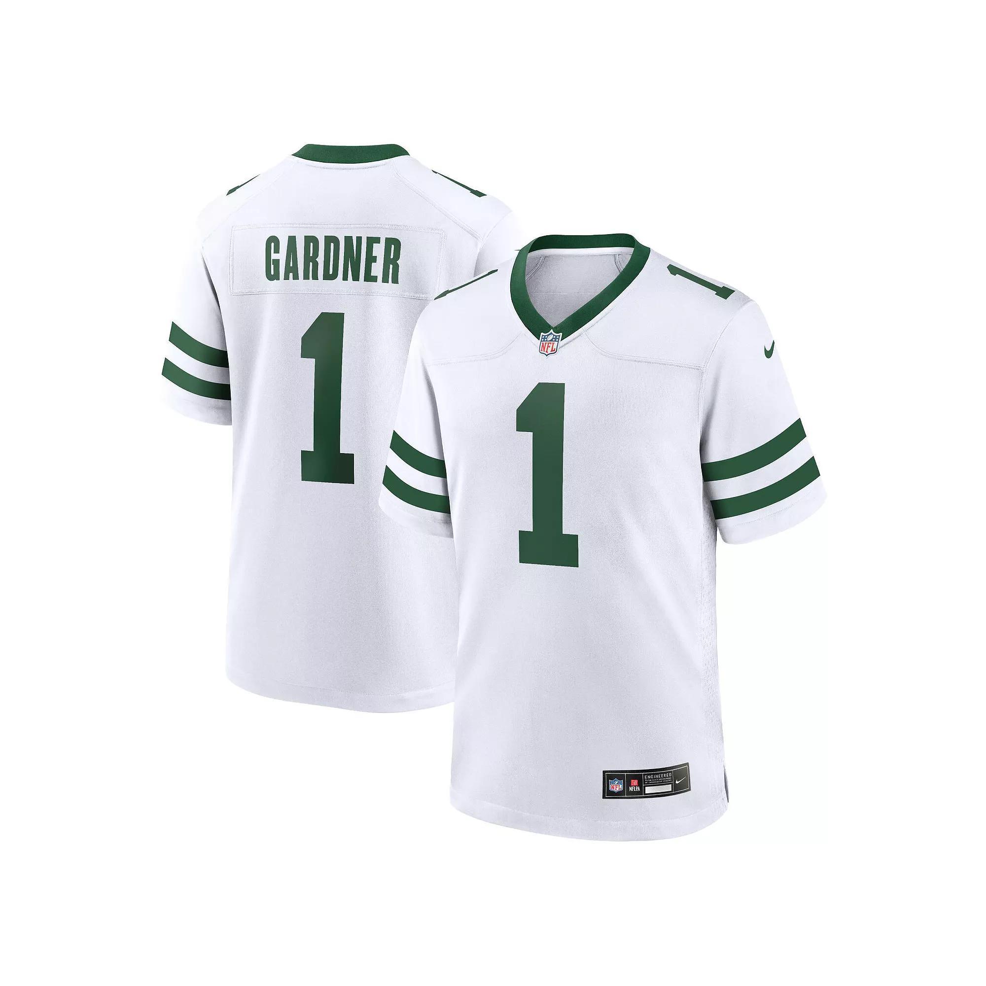 Men's Nike Ahmad Sauce Gardner Legacy White New York Jets Game Jersey,  Product Image