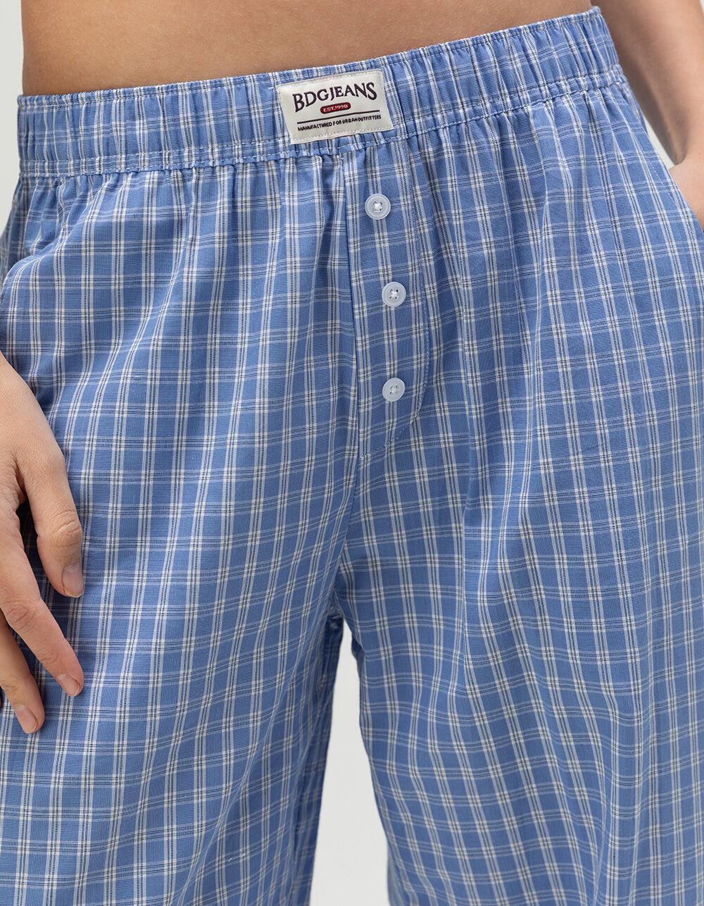 BDG Urban Outfitters Check Womens Boxer Pants - BLUE Product Image