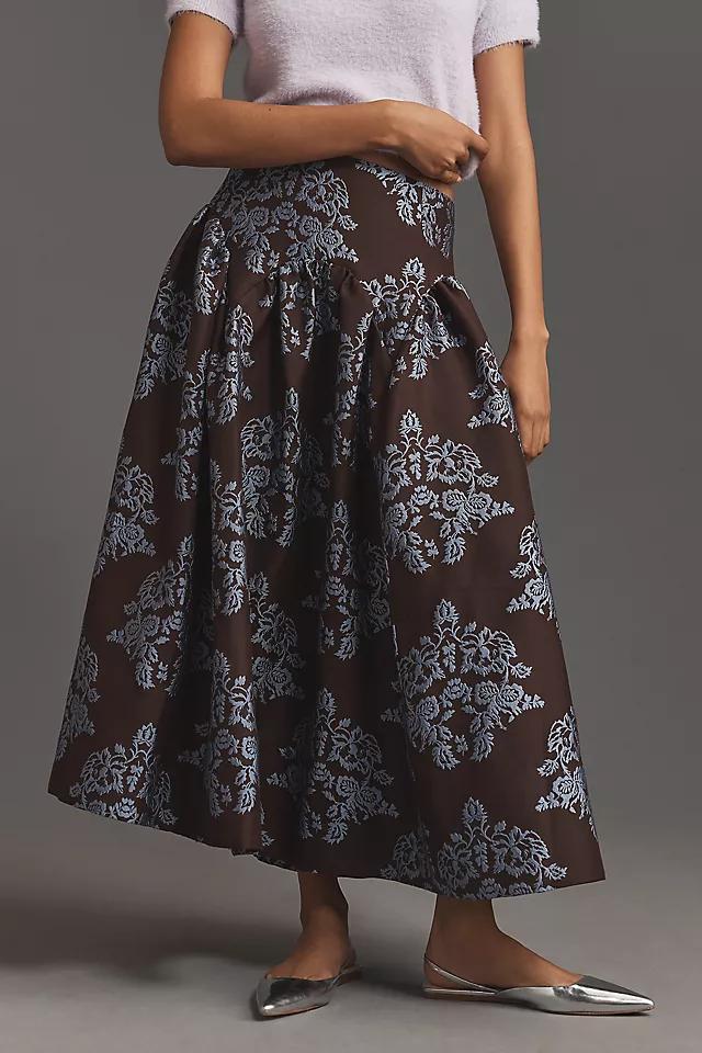 By Anthropologie Brocade Midi Skirt Product Image