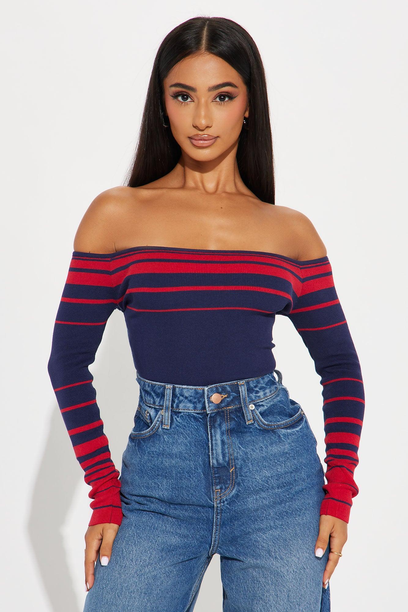 Kennedy Sweater Bodysuit - Navy/combo Product Image