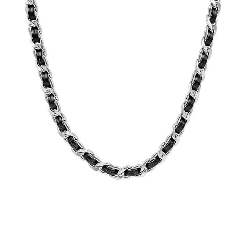 Chain Faux Leather Necklace Product Image