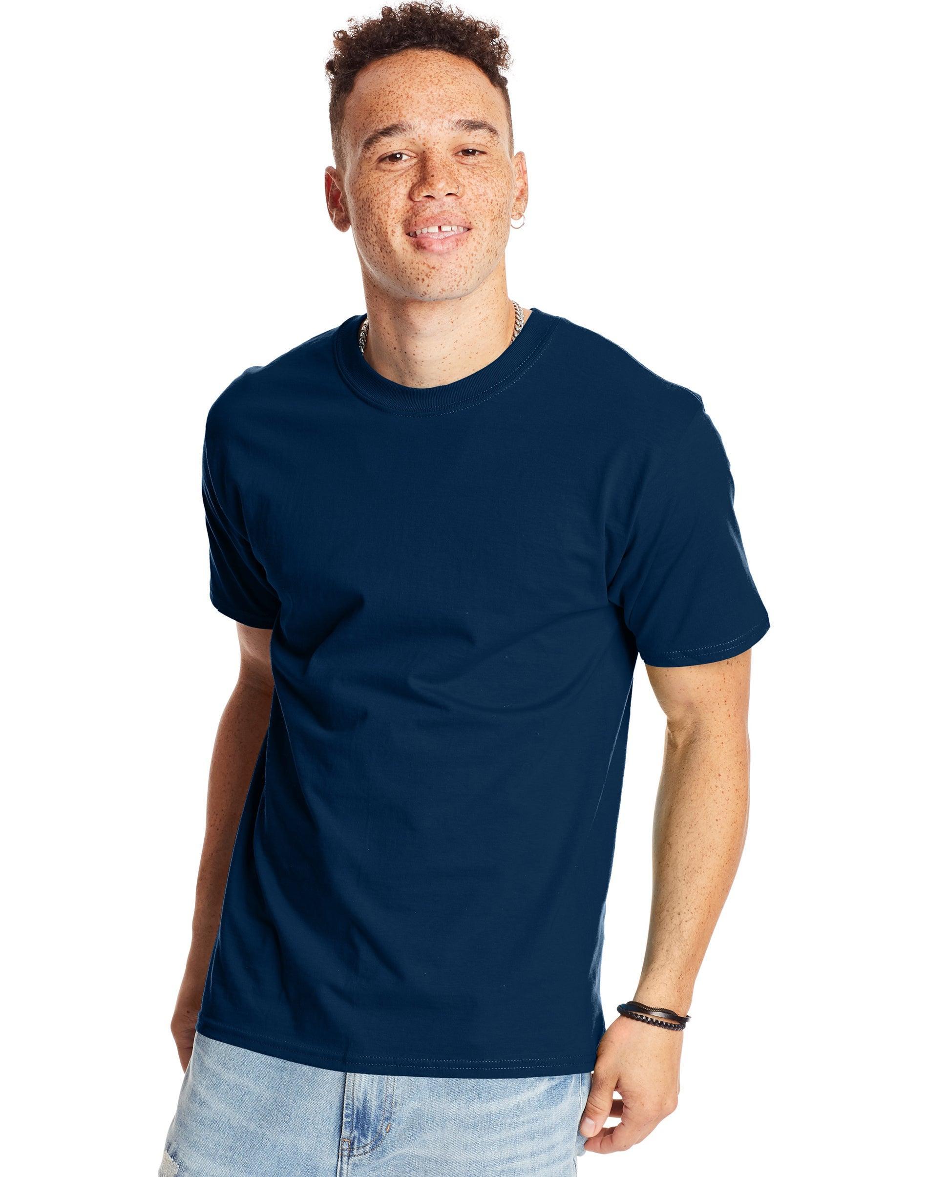 Men's Hanes® Beefy Heavyweight Tee, Size: Large, Deep Royal Product Image