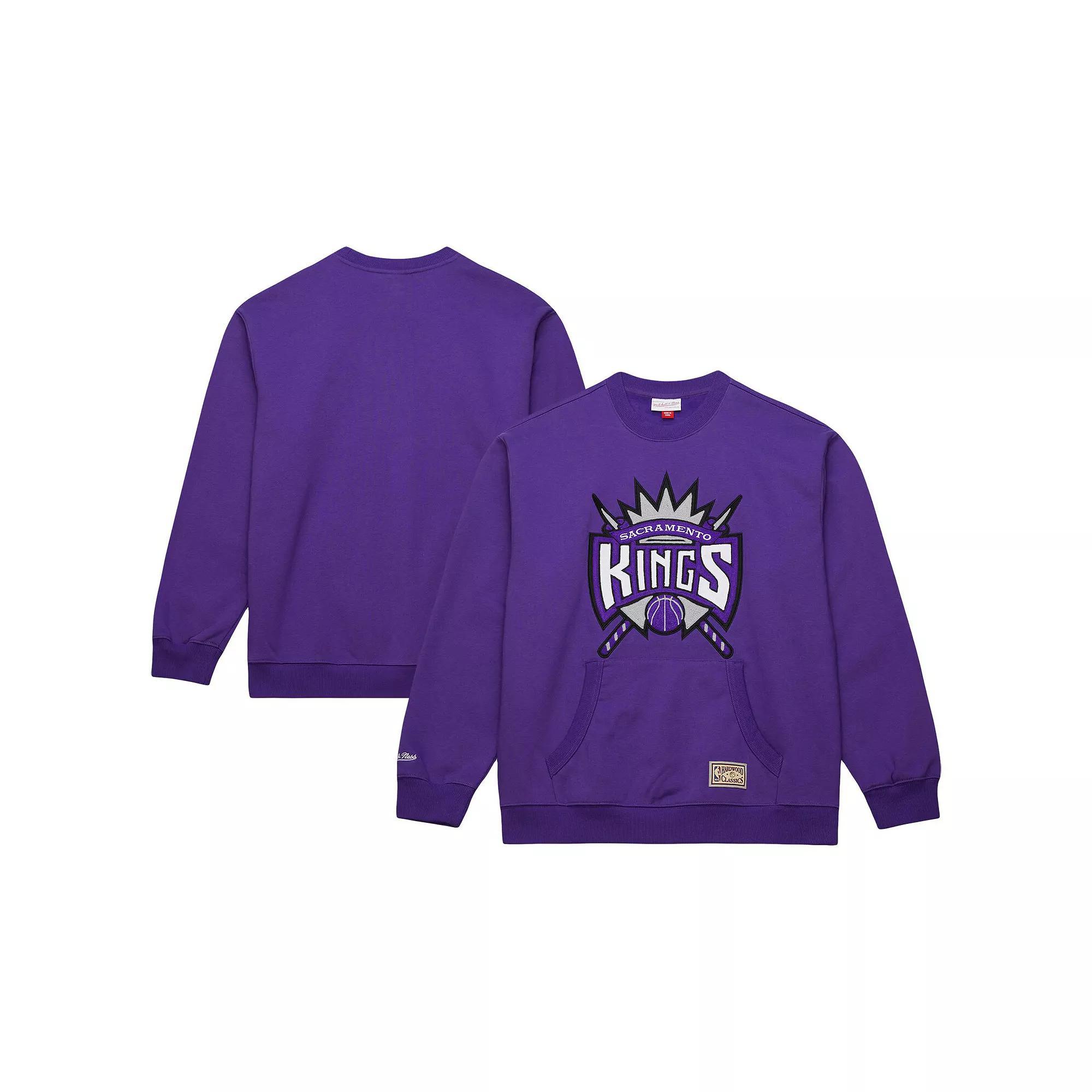 Men's Mitchell & Ness Purple Sacramento Kings Nights Pullover Sweatshirt, Size: Large, Kng Purple Product Image