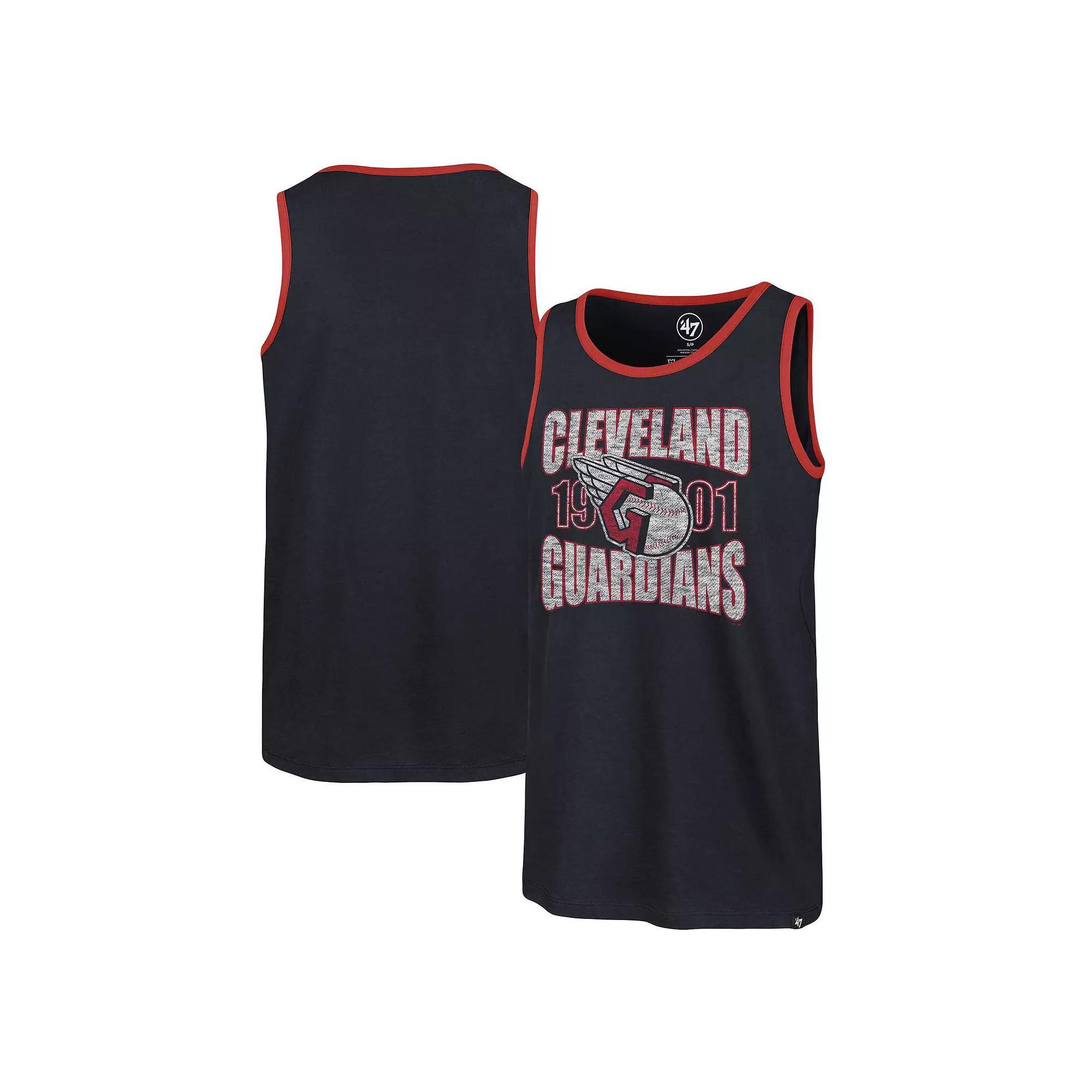 Men's '47 Navy Cleveland Guardians Upload Franklin Tank Top, Size: XL, Grd Blue Product Image