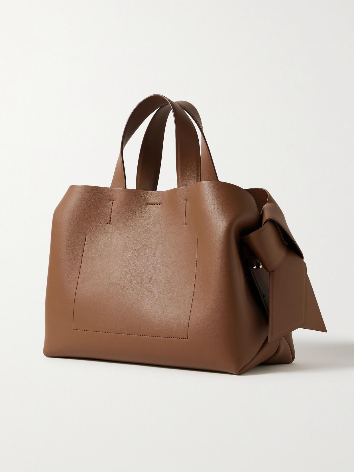 ACNE STUDIOS Musubi Knotted Leather Shoulder Bag In Brown Product Image