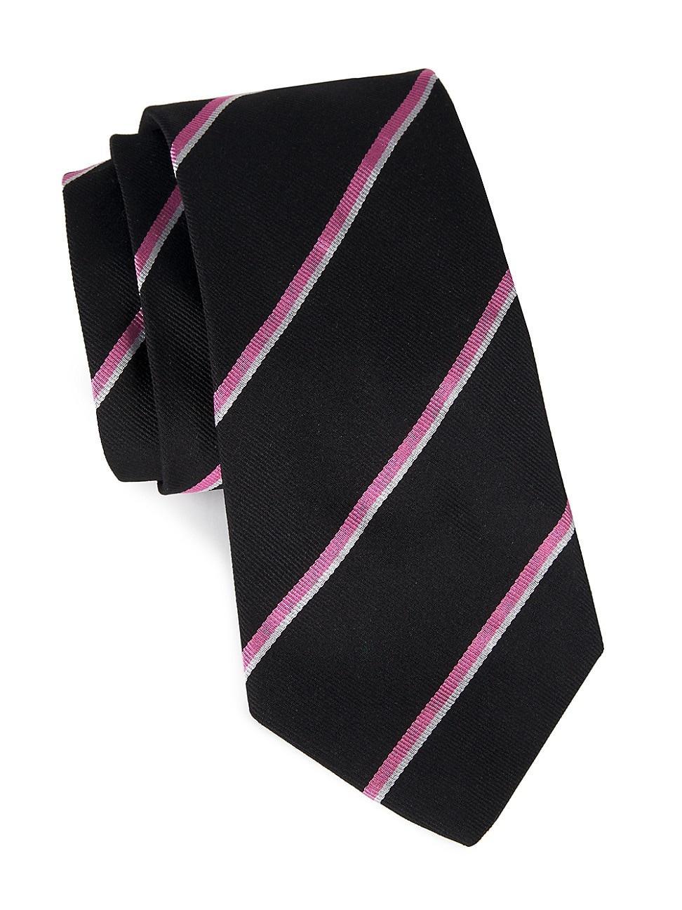 Mens Striped Silk Tie Product Image