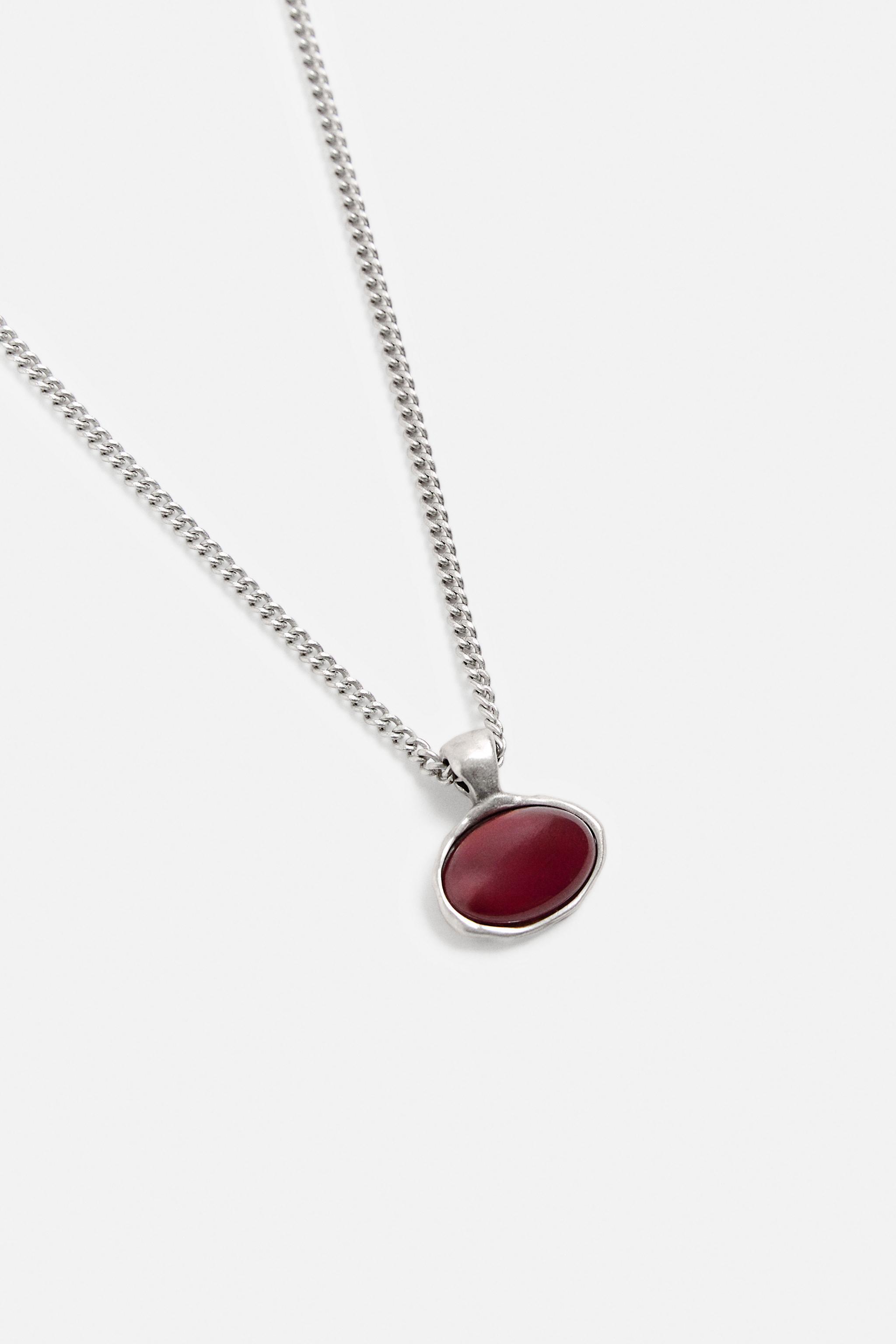 NECKLACE WITH STONE PENDANT Product Image