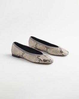 Snake Print Flats Product Image