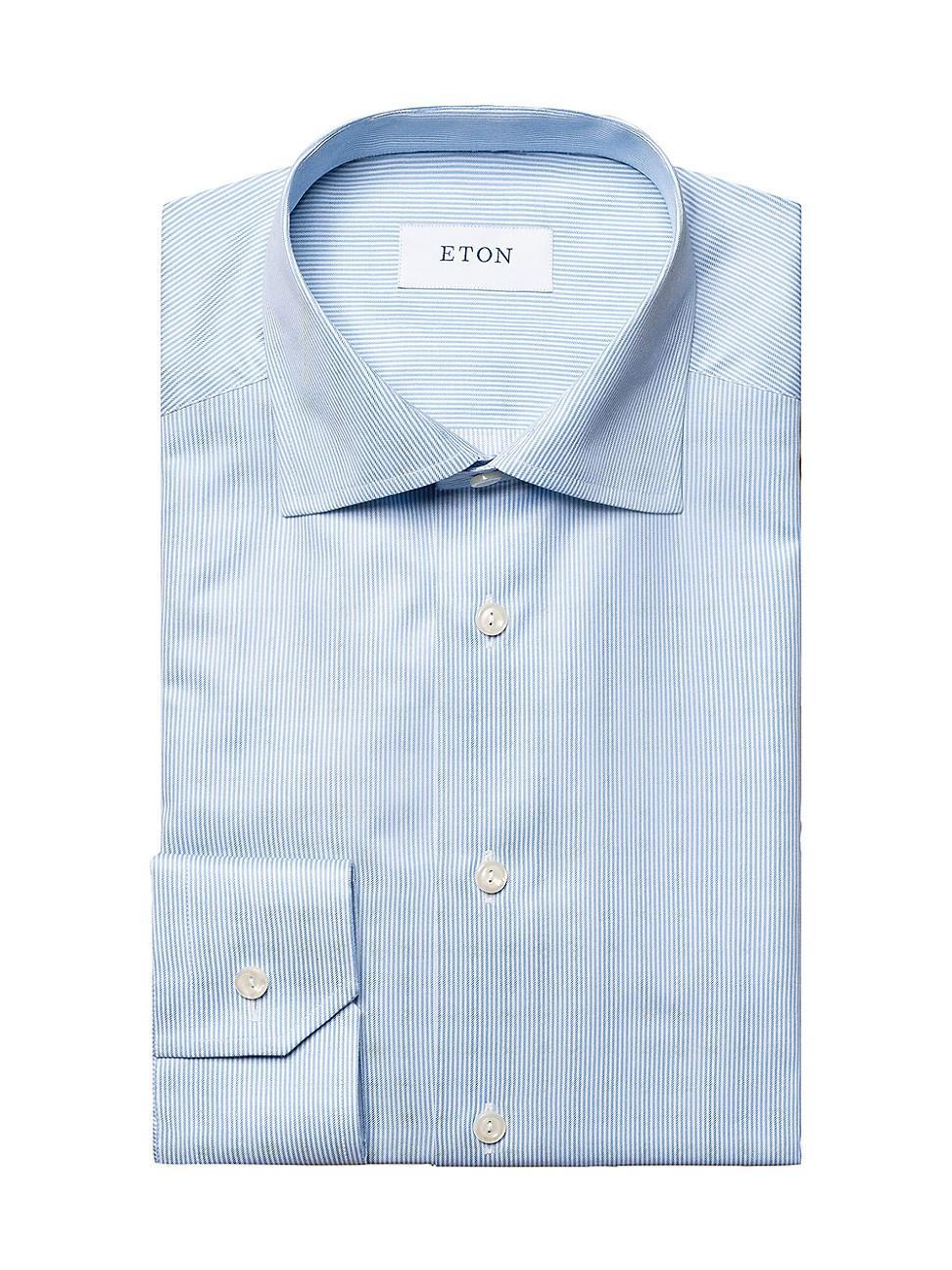 Mens Contemporary-Fit Fine Striped Twill Shirt Product Image