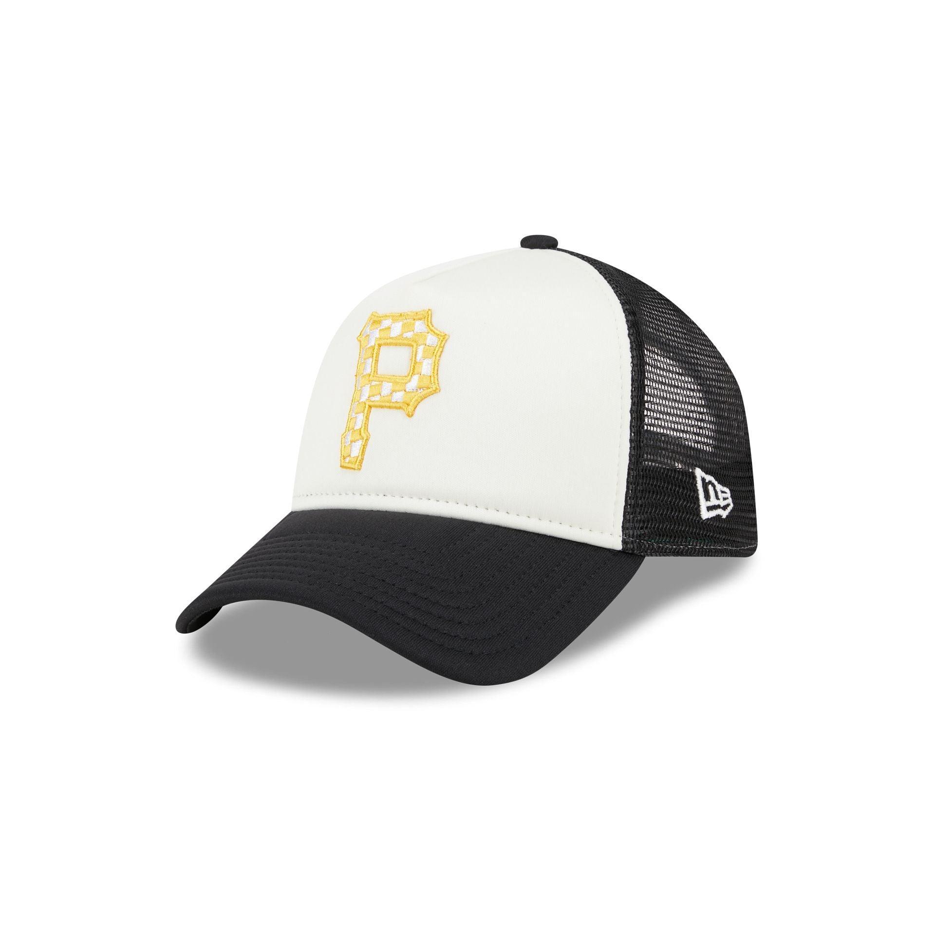 Pittsburgh Pirates Checkered Flag 9FORTY A-Frame Trucker Hat Male Product Image