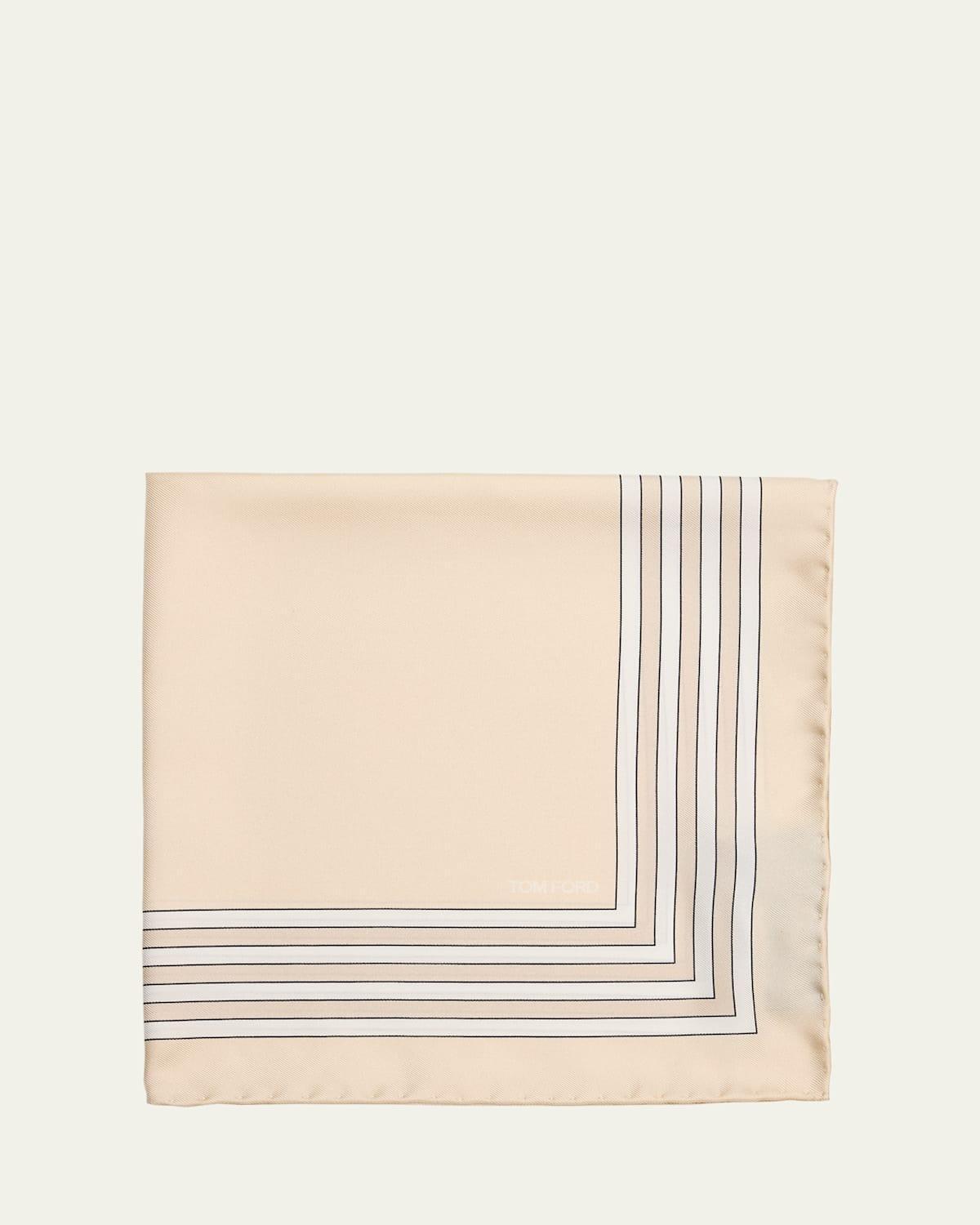 Mens Multi-Frame Silk Pocket Square Product Image