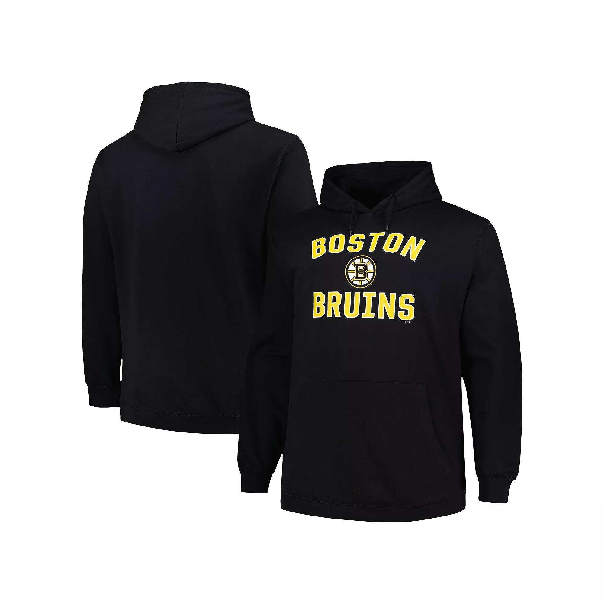 Men's Profile Black Boston Bruins Big & Tall Arch Over Logo Pullover Hoodie,  Product Image