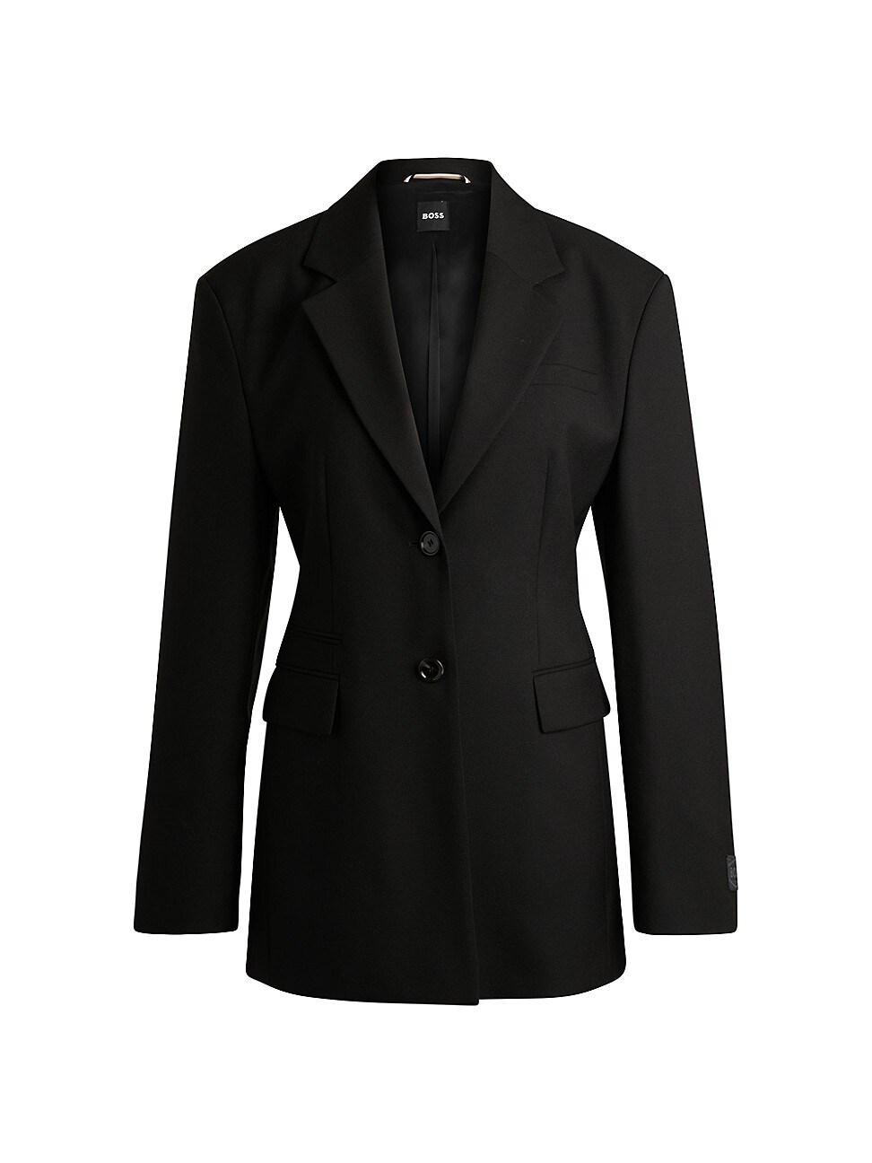 Womens Slim Fit Jacket in Wool Twill Product Image