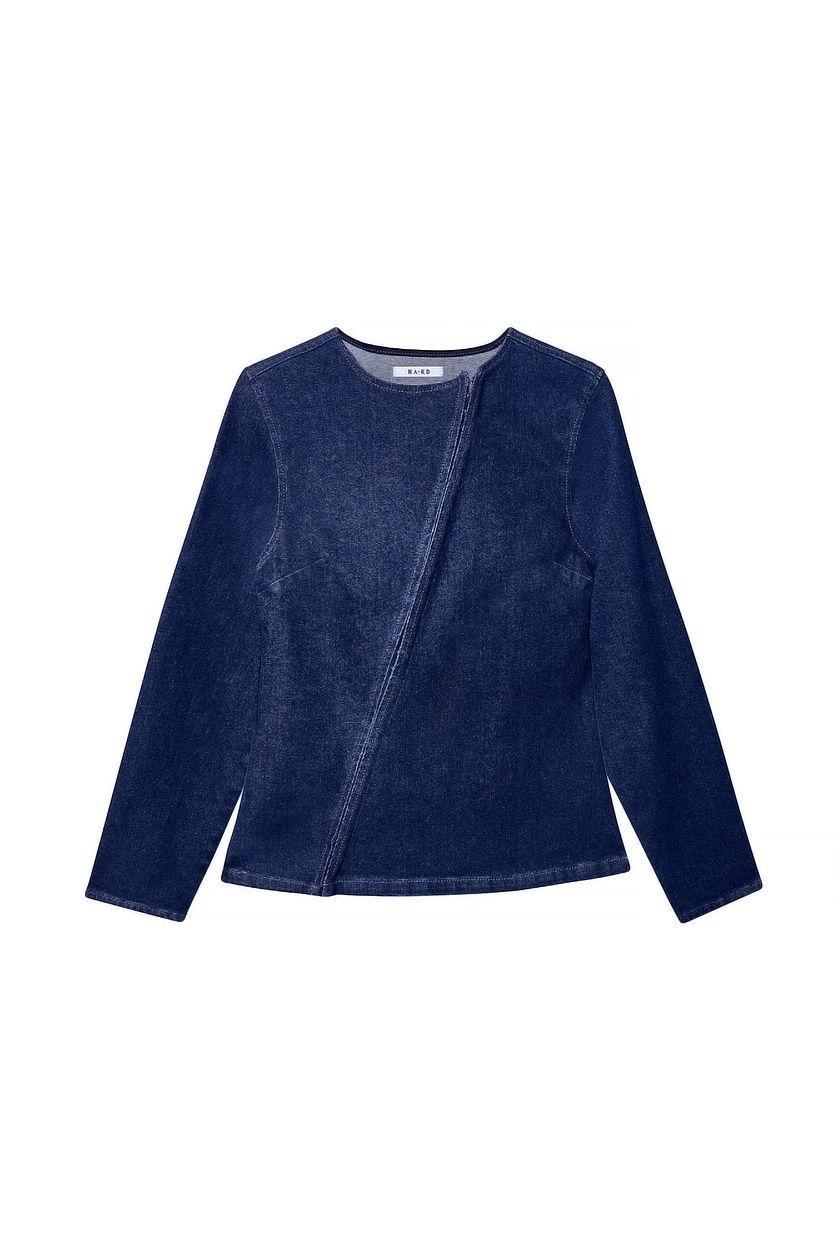 Asymmetric Denim Shirt Product Image