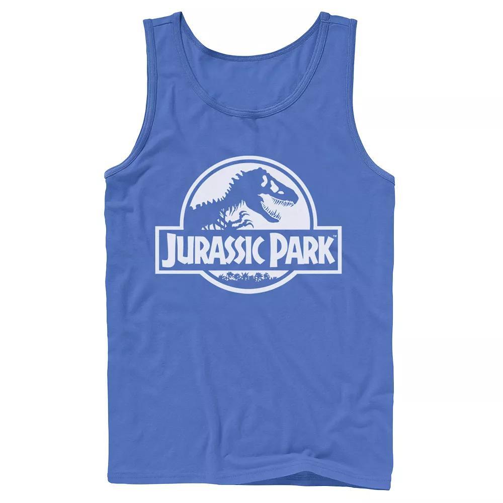 Men's Jurassic Park Beige Flat Movie Logo Tank Top,  Product Image