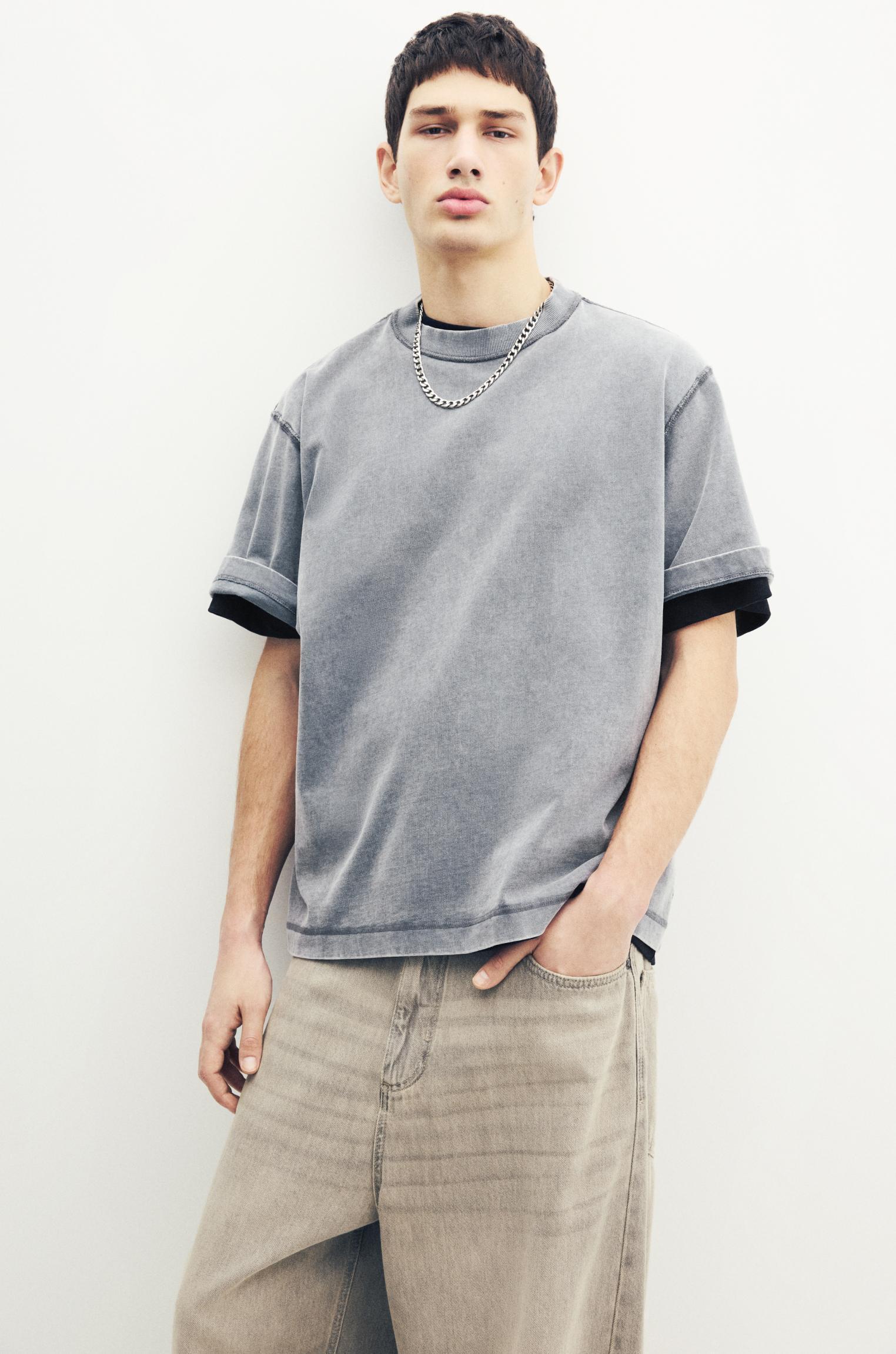 Soft-touch boxy-fit T-shirt Product Image