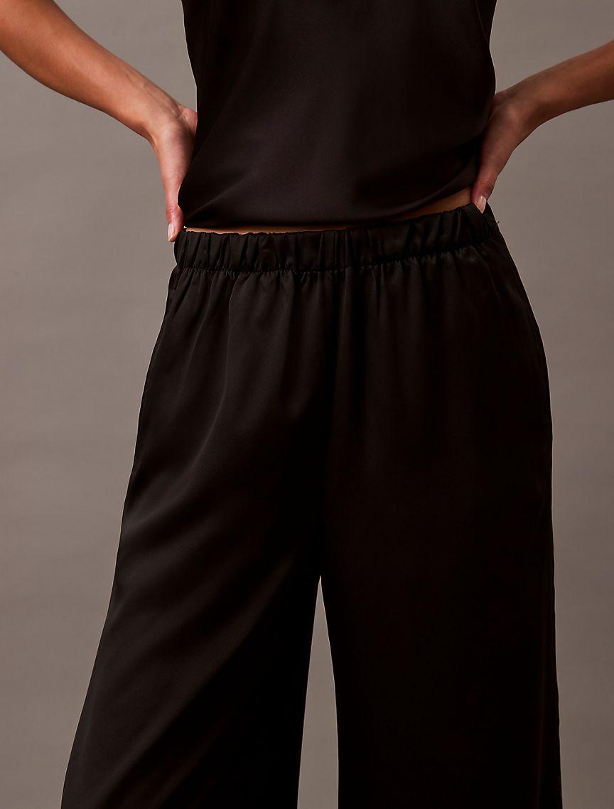 Satin Wide Leg Sleep Pants Product Image