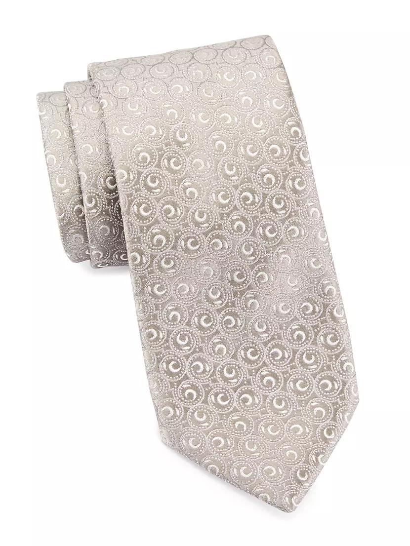 Neat Swirl Bean Silk Tie Product Image