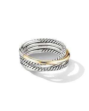 Crossover Band Ring in Silver with 18K Gold, 6.8mm Product Image