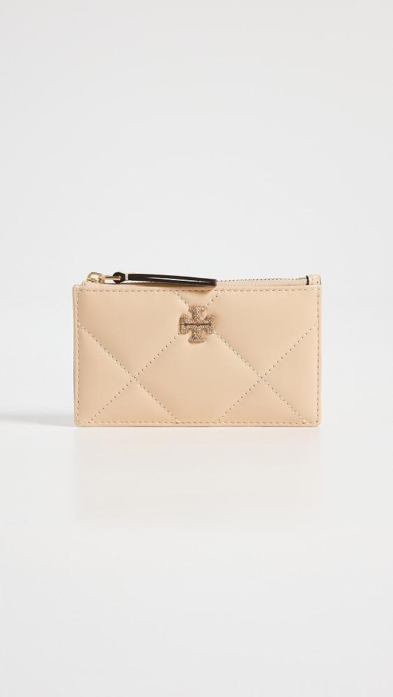 Tory Burch Kira Diamond Quilt Pave Logo Zip Card Case | Shopbop Product Image