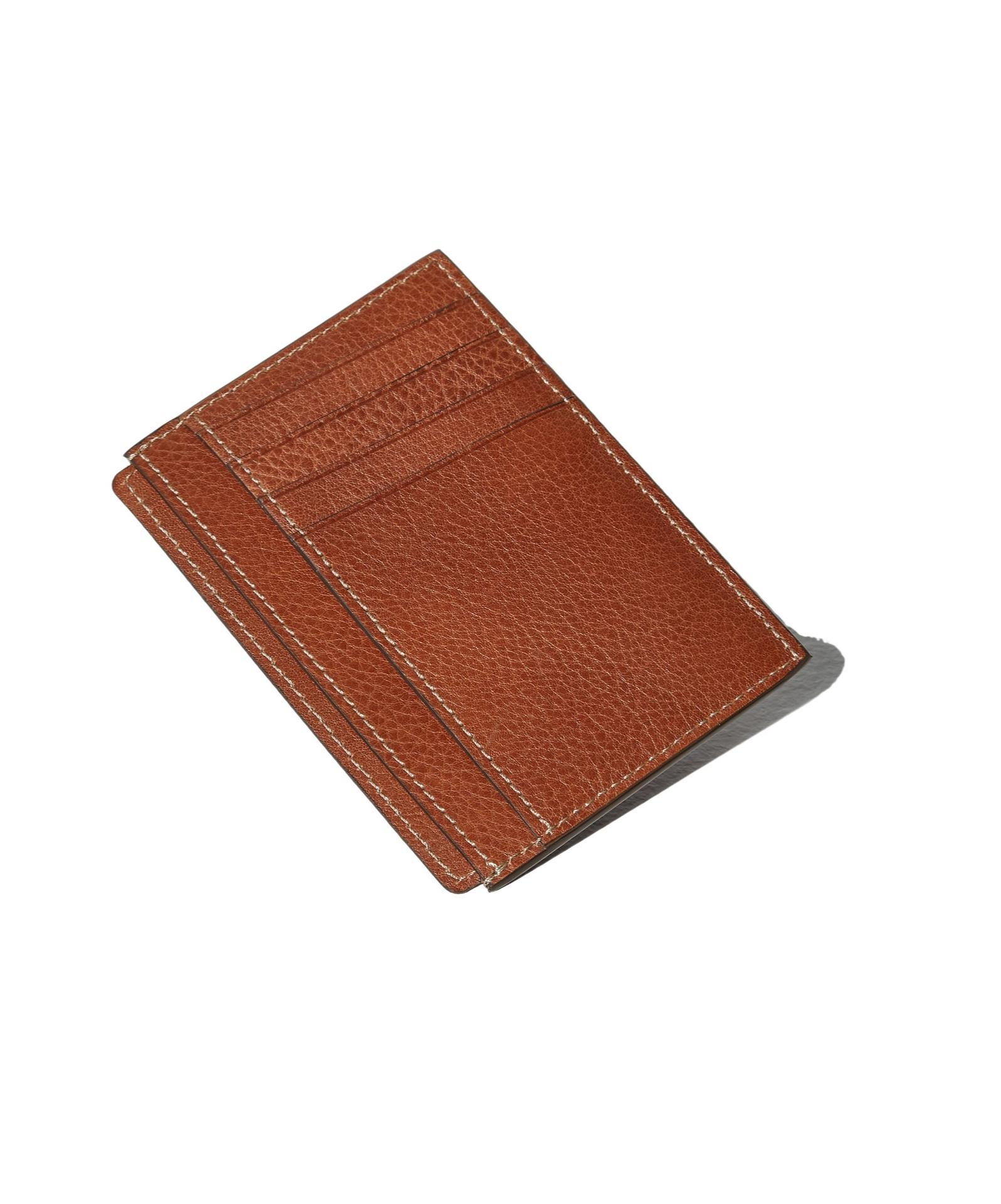 BRUNELLO CUCINELLI Logo Stamp Cardholder In Brown Product Image