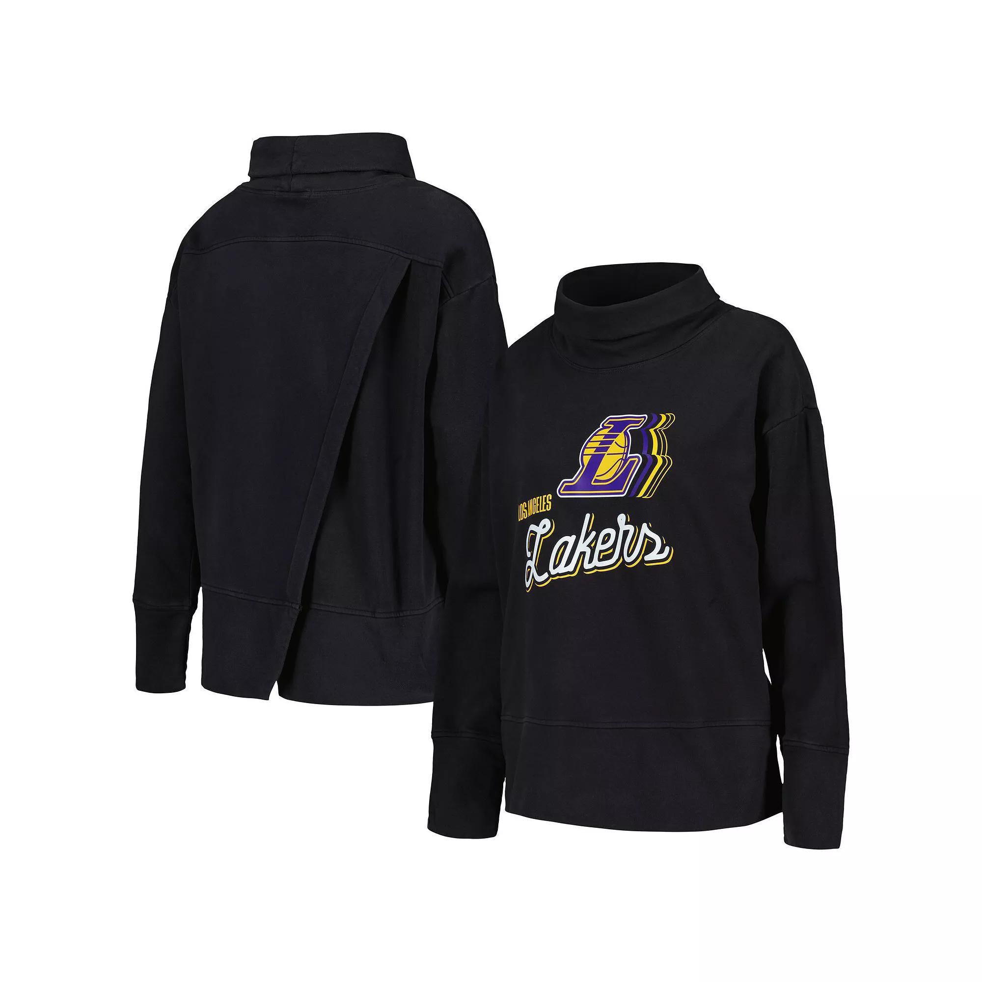 Women's Levelwear Black Los Angeles Lakers Sunset Pullover Sweatshirt,  Product Image