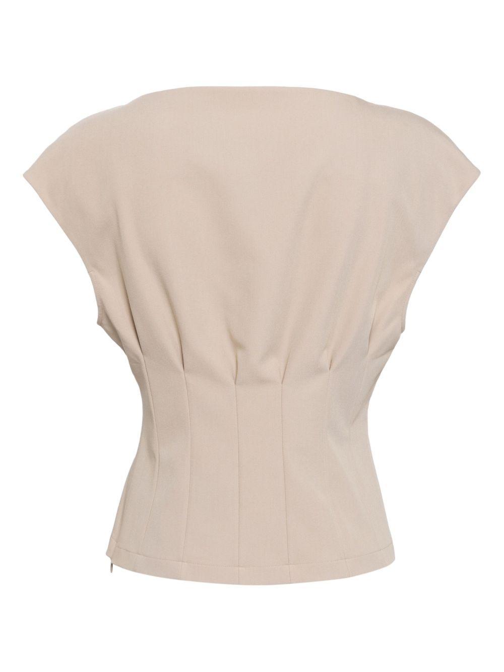 ruched-detailing sleeveless top  Product Image