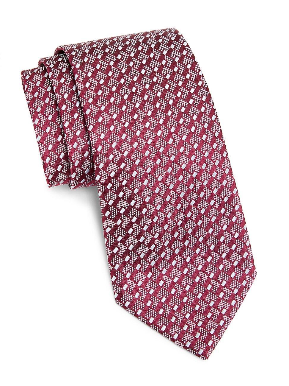 Mens Geometric Silk Tie Product Image