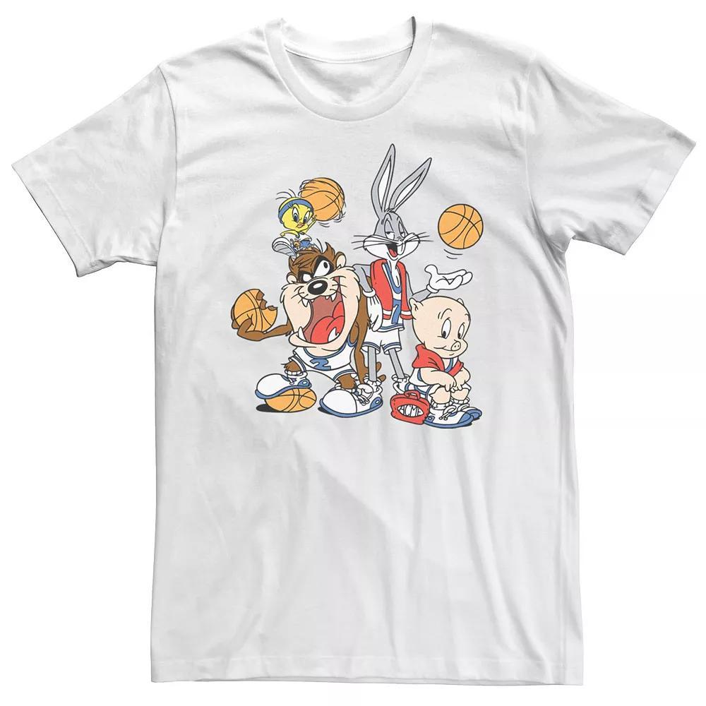 Big & Tall Looney Tunes Basketball Line up Tee, Men's,  Product Image