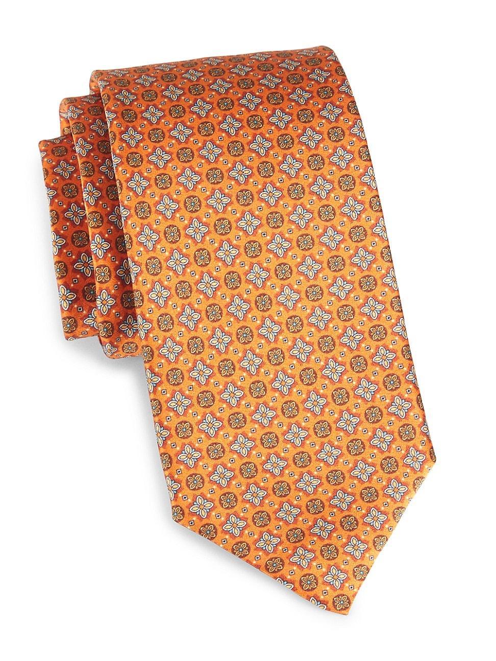 Mens Floral Silk Tie Product Image