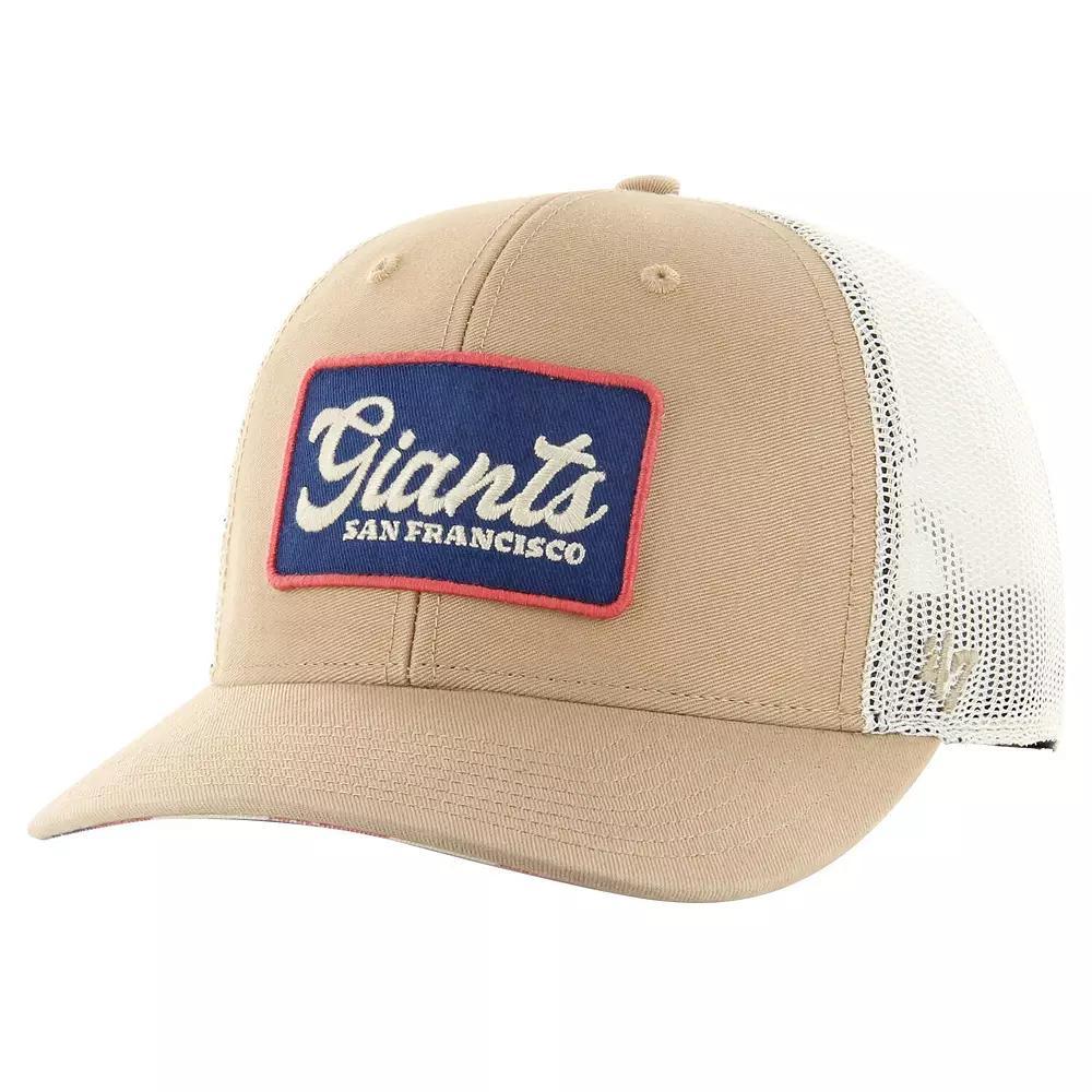 Men's '47 Khaki San Francisco Giants Glory Daze Trucker Adjustable Hat, Beig K Product Image