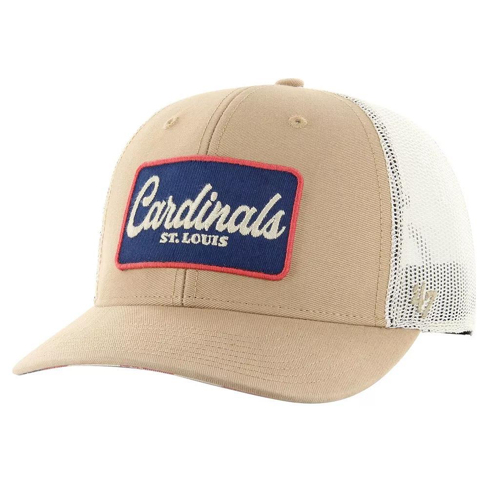 Men's '47 Khaki St. Louis Cardinals Glory Daze Trucker Adjustable Hat, Beig K Product Image