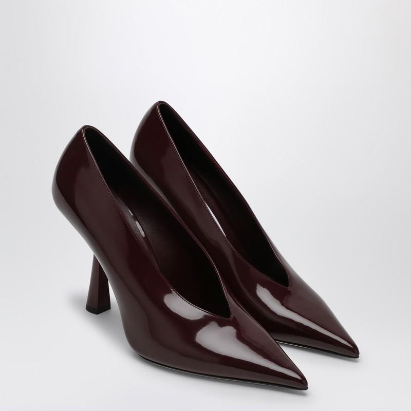 JIMMY CHOO Maryanne Burgundy Patent Leather Decollete Women In Red Product Image