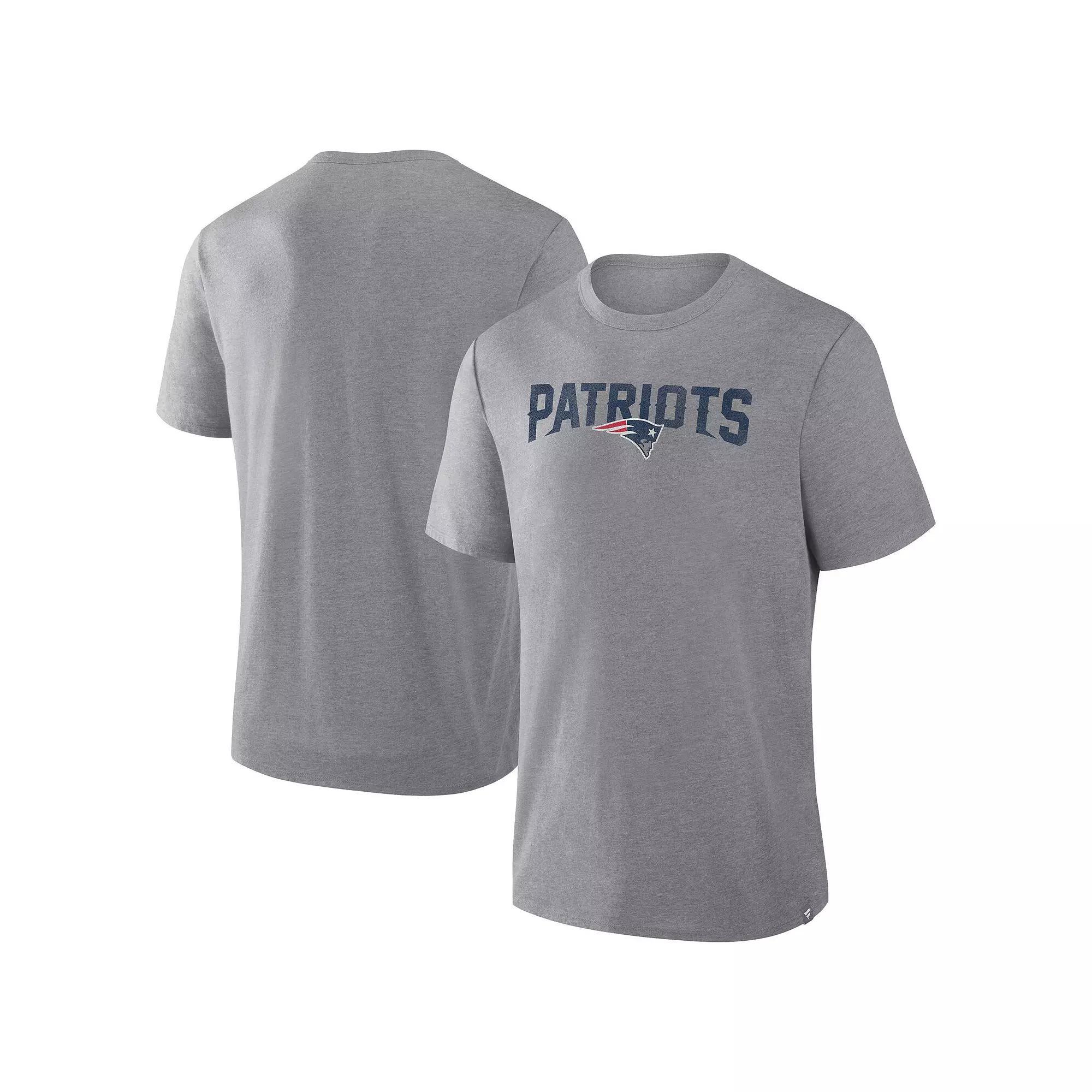 Men's Fanatics  Heather Gray New England Patriots Tri-Blend T-Shirt, Size: 2XL, Grey Product Image