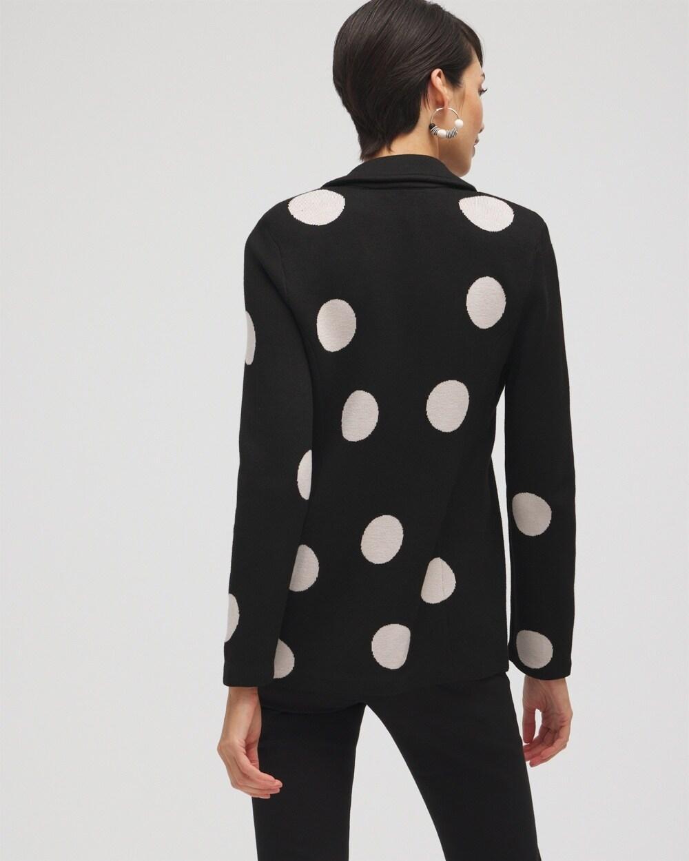 Polka Dot Cardigan Blazer Product Image