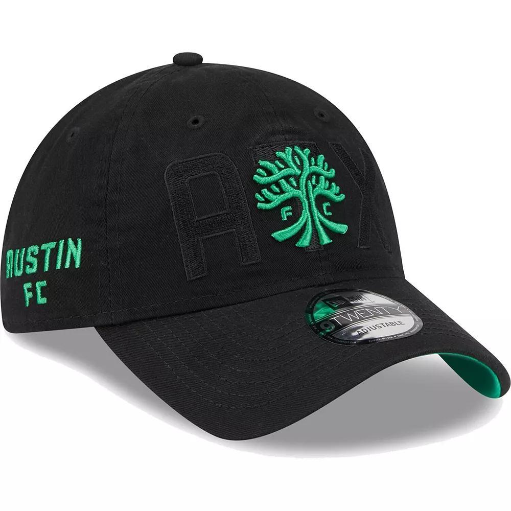 Men's New Era Black Austin FC Kick Off 9TWENTY Adjustable Hat, Afc Black Product Image