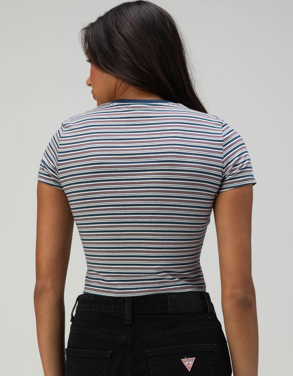 GUESS Stripe Knit Womens Baby Tee - MULTI Product Image