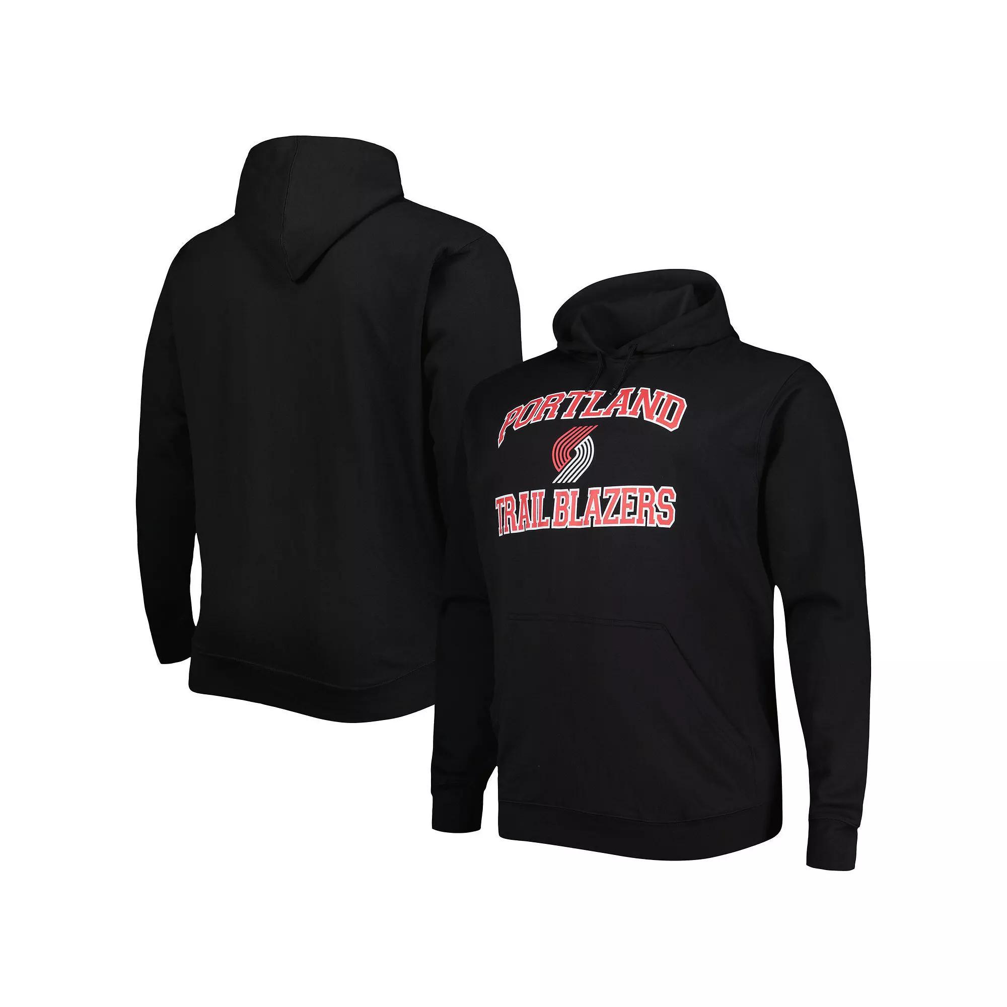 Men's Black Portland Trail Blazers Big & Tall Heart & Soul Pullover Hoodie, Size: 2XB Product Image