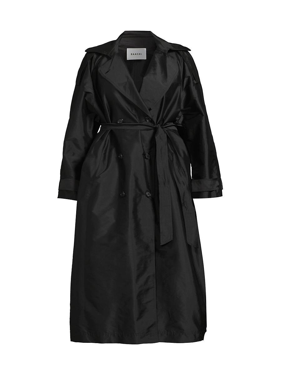 Womens Delia Long Oversized Wool Trench Coat Product Image