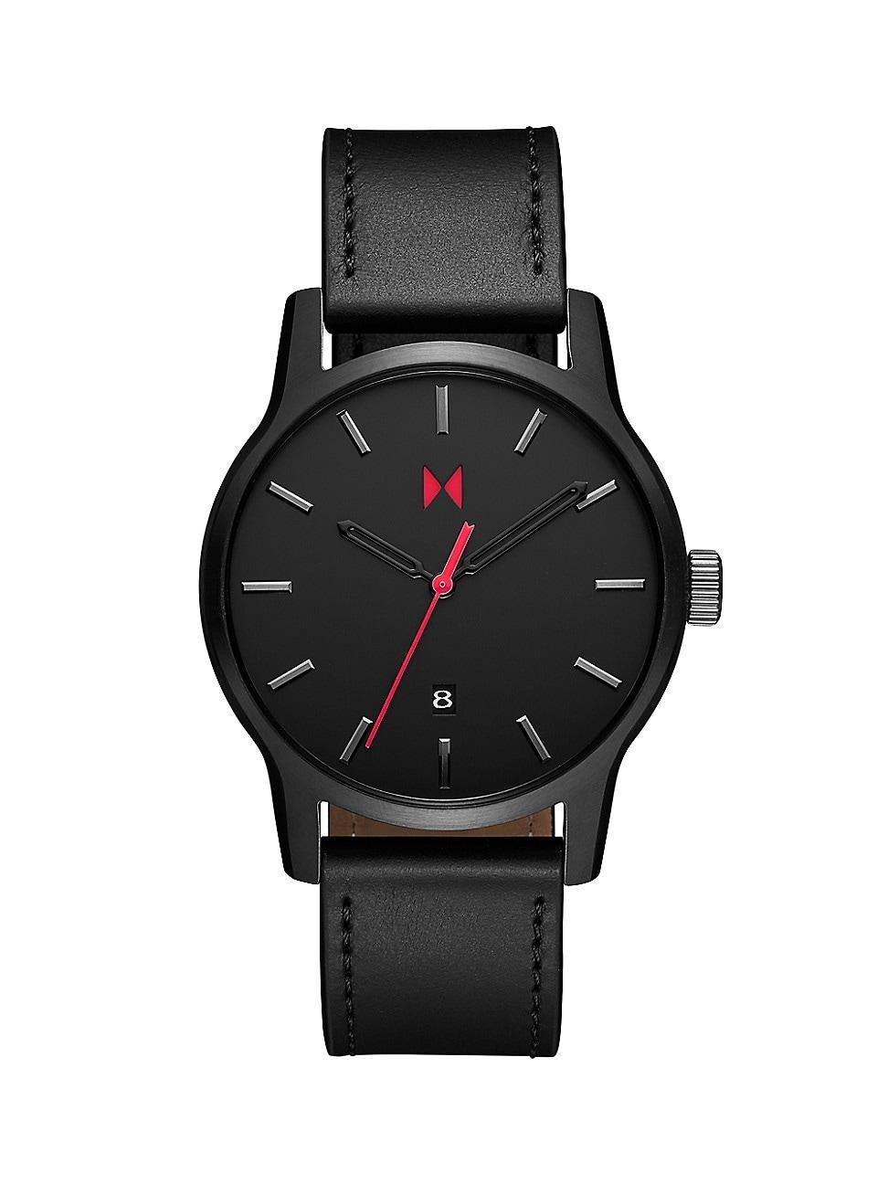 MVMT Mens Classic II Analog Black Leather Strap Watch Product Image