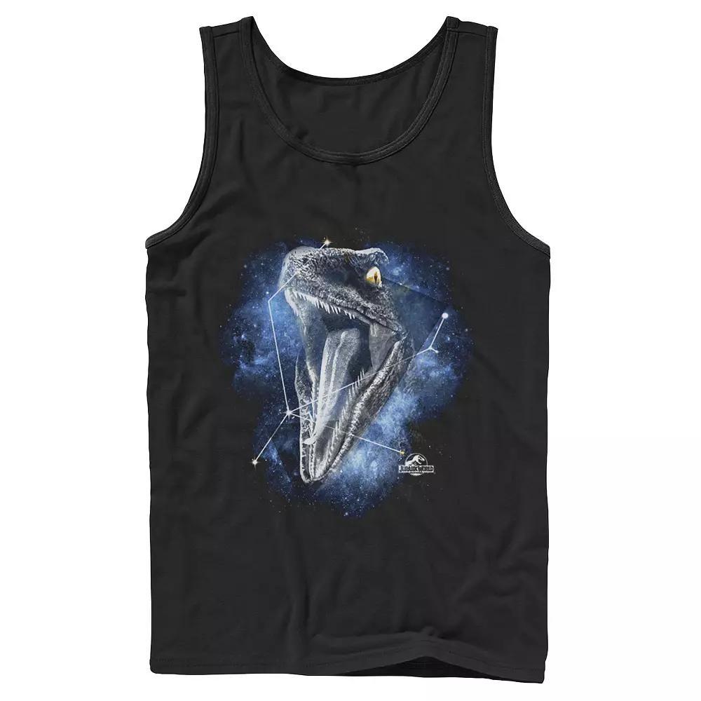 Men's Jurassic World Raptor Roaring Constellation Tank Top,  Product Image