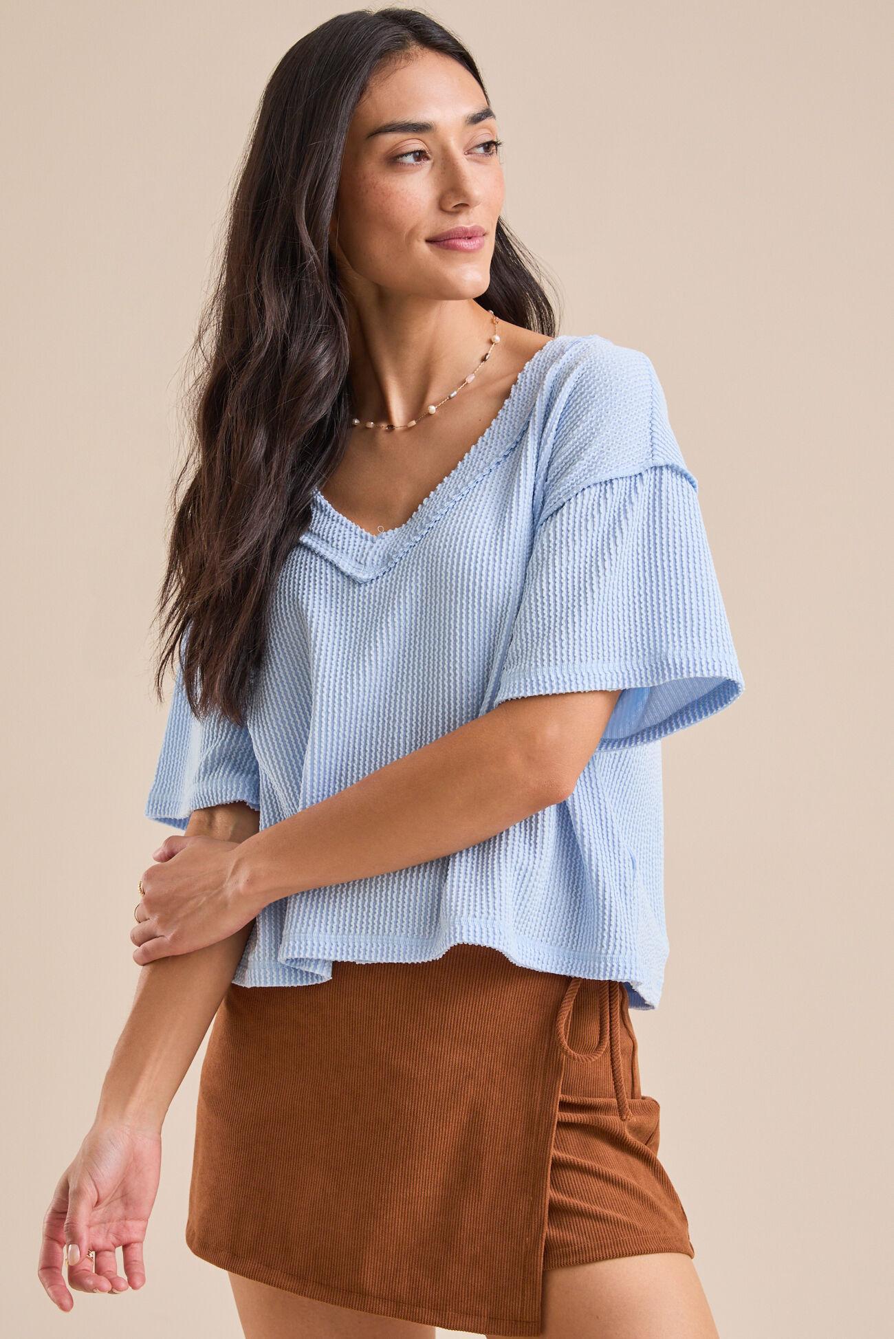 Ada Ribbed Boxy Tee Product Image