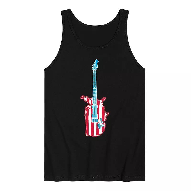 Men's USA Guitar Tank Top, Size: XXL, Gray Product Image